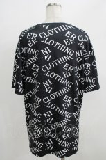 画像3: 【SALE】NieR CLOTHING / ロゴ総柄カットソー  黒×白 H-25-09-01-061-PU-TS-KB-ZT495 (3)