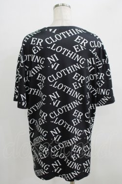 画像3: NieR Clothing / ロゴ総柄カットソー  黒×白 H-25-09-01-061-PU-TS-KB-ZH