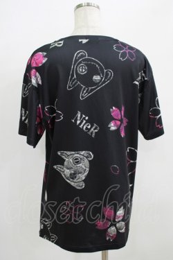 画像3: NieR Clothing / プリント半袖CUTSEW  黒 H-25-09-01-062-PU-TO-KB-ZH
