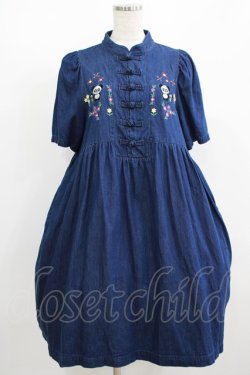 画像1: Candy Stripper / JOYFUL PEPE CHINA ONE-PIECE  ブルー H-25-09-01-007-PU-OP-KB-ZH