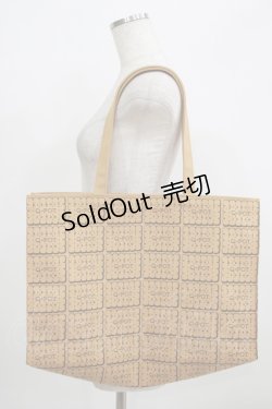 画像1: Q-pot. / ビスケット トートバッグ  ブラウン H-25-09-01-066-QP-BG-KB-ZH