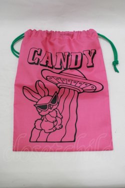 画像2: Candy Stripper / 巾着ポーチ  ピンク・パープル H-25-09-01-068-PU-ZA-KB-ZH