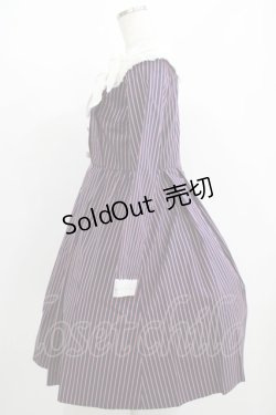 画像2: 白鳥舎 / 白襟ワンピース  ネイビーストライプ H-25-09-01-010-LO-OP-KB-ZH