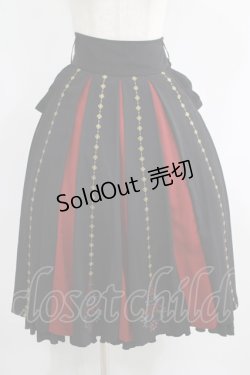 画像1: Ozz oneste / 霧蝶刺繍入り袴風プリーツスカート  黒 H-25-09-01-011-OO-SK-KB-ZH