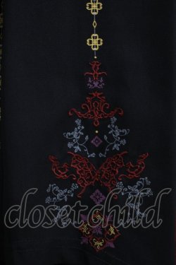 画像4: Ozz oneste / 霧蝶刺繍入り袴風プリーツスカート  黒 H-25-09-01-011-OO-SK-KB-ZH