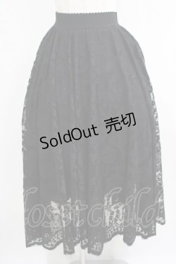 画像1: axes femme / レースサーキュラースカート  ブラック H-25-09-01-014-AX-SK-KB-ZH