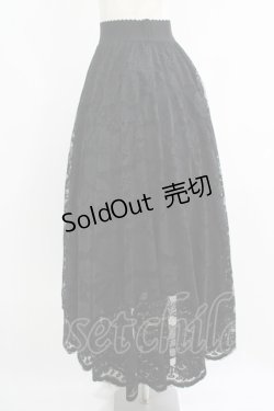 画像2: axes femme / レースサーキュラースカート  ブラック H-25-09-01-014-AX-SK-KB-ZH