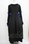 画像3: Moi-meme-Moitie / 別珍リボンロングワンピース  黒×青 H-25-09-01-002-MO-OP-KB-ZH (3)