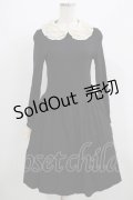Jane Marple / バンデーラ天竺のフリルカラーワンピース M ブラック H-25-09-01-016-JM-OP-KB-ZH