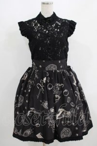 elements,H / ANTIQUE MOTIFワンピース  ブラック H-25-09-01-020-PU-OP-KB-ZH