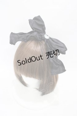 画像1: MILK / Ribbonカチューシャ  黒 H-25-09-02-1001-ML-AC-KB-ZH