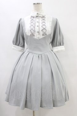画像1: ATELIER PIERROT / Haunted Doll Dress  グレー×ホワイト H-25-09-02-1039-EL-OP-KB-ZH