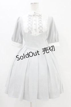 画像1: ATELIER PIERROT / Haunted Doll Dress  グレー×ホワイト H-25-09-02-1039-EL-OP-KB-ZH