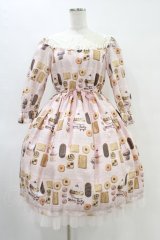 Melody BasKet / Basのお菓子屋さんヨークワンピース M ピンク H-25-09-02-1040-LO-OP-KB-ZH