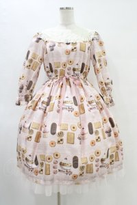 Melody BasKet / Basのお菓子屋さんヨークワンピース M ピンク H-25-09-02-1040-LO-OP-KB-ZH