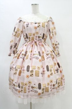 画像1: Melody BasKet / Basのお菓子屋さんヨークワンピース M ピンク H-25-09-02-1040-LO-OP-KB-ZH