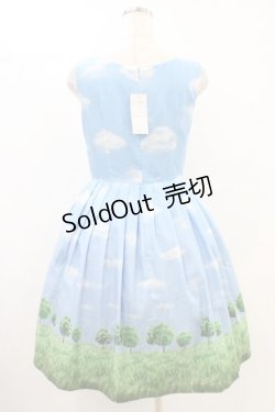画像2: Leur Getter / Dolly Poodleノースリーブワンピース M サックス H-25-09-02-1046-LU-OP-KB-ZH