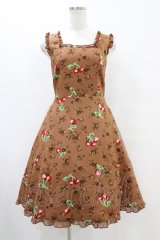 MILK / チェリーローズワンピース  キャラメル H-25-09-02-1048-ML-OP-KB-ZH