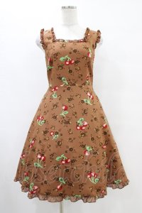 MILK / チェリーローズワンピース  キャラメル H-25-09-02-1048-ML-OP-KB-ZH