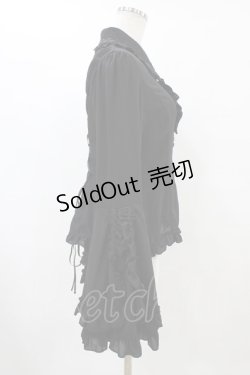 画像3: ATELIER PIERROT / ルイーズジャボタイブラウス  黒 H-25-09-02-1057-EL-BL-KB-ZH
