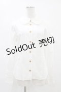 Jane Marple / コットンレースカラーブラウス  白 H-25-09-02-1060-JM-BL-KB-ZH