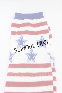 画像2: Candy Stripper / STAR LOGO SOX  オフ×赤×青 H-25-09-02-1012-PU-ZA-KB-ZH