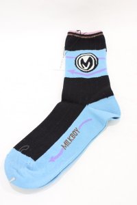MILKBOY / Arrow socks  黒×青 H-25-09-02-1014-MB-ZA-KB-ZH