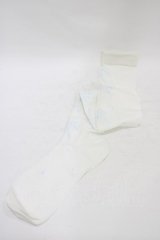 Jane Marple / リボンレースオーバーニー  オフ×ブルー H-25-09-02-1017-JM-ZA-KB-ZH