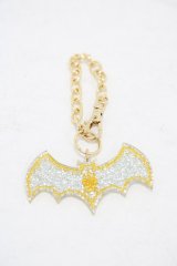 Moi-meme-Moitie / 蝙蝠ロゴアクリルバッグチャーム  シルバー×ゴールド H-25-09-02-1024-MO-ZA-KB-ZH