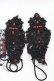 画像1: DEVIL FASHION / Gothic flower shaped sleeves with diamonds  ブラック H-25-09-02-1027-0-ZA-KB-ZH (1)