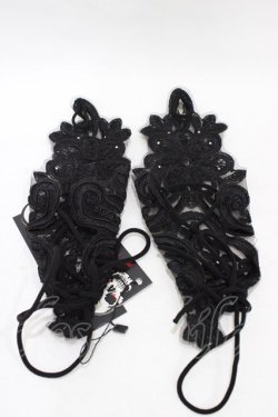 画像2: DEVIL FASHION / Gothic flower shaped sleeves with diamonds  ブラック H-25-09-02-1027-0-ZA-KB-ZH