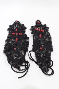 DEVIL FASHION / Gothic flower shaped sleeves with diamonds  ブラック H-25-09-02-1028-0-ZA-KB-ZH