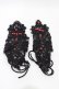 画像1: DEVIL FASHION / Gothic flower shaped sleeves with diamonds  ブラック H-25-09-02-1028-0-ZA-KB-ZH (1)