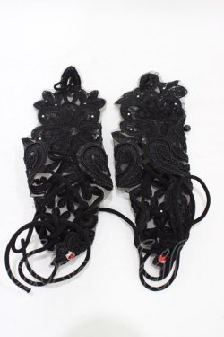 画像2: DEVIL FASHION / Gothic flower shaped sleeves with diamonds  ブラック H-25-09-02-1028-0-ZA-KB-ZH