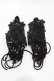 画像2: DEVIL FASHION / Gothic flower shaped sleeves with diamonds  ブラック H-25-09-02-1028-0-ZA-KB-ZH (2)