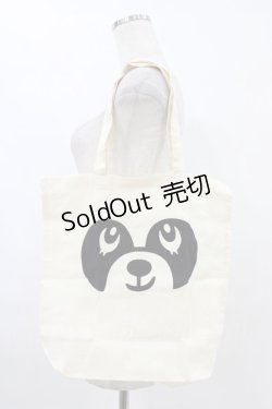 画像1: Candy Stripper / プリントトートバッグ  アイボリー H-25-09-02-1033-PU-BG-KB-ZH