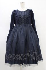 Vallee lys / "Frost Crystals"ワンピース  ネイビー H-25-09-02-1036-0-OP-KB-ZH