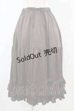 画像1: axes femme kawaii / ミディフリルペチスカート M ブラウン H-25-09-03-1038-AX-SK-NS-ZH