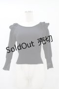 evelyn / フリルニットトップス Free ブラック H-25-09-03-1051-LO-TO-NS-ZH
