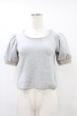 画像1: evelyn / パフスリーブトップス Free グレー H-25-09-03-1055-LO-TO-NS-ZH