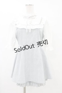画像1: NOEMIE / レースヨークフリルセットアップ M ブルー H-25-09-03-1014-0-OP-NS-ZH