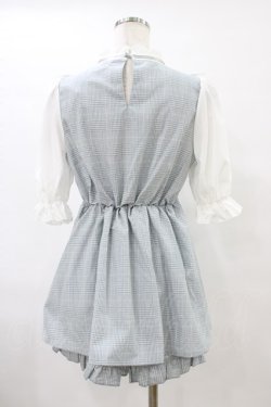 画像2: NOEMIE / レースヨークフリルセットアップ M ブルー H-25-09-03-1014-0-OP-NS-ZH