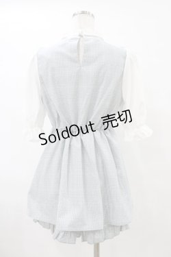画像2: NOEMIE / レースヨークフリルセットアップ M ブルー H-25-09-03-1014-0-OP-NS-ZH