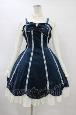 画像1: Angelic Pretty / エレガント別珍鳥籠ワンピース Free グリーン H-25-09-03-1020-AP-OP-NS-ZH