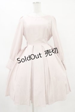画像1: Innocent World / ボートネックタックフレアーワンピース M ピンク H-25-09-03-1022-IW-OP-NS-ZH