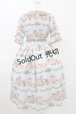 画像2: axes femme kawaii / お菓子の家柄ワンピース M サックス H-25-09-03-1029-AX-BL-NS-ZH