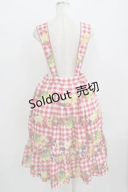 画像3: Melody BasKet / Fruits BasKetサロペットスカート  レッド H-25-09-04-029-LO-SK-KB-ZH