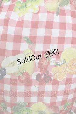 画像4: Melody BasKet / Fruits BasKetサロペットスカート  レッド H-25-09-04-029-LO-SK-KB-ZH
