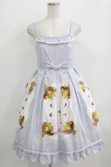 Emily Temple cute / Fruitバスケットノースリーブワンピース  グレー H-25-09-04-031-ET-OP-KB-ZT199