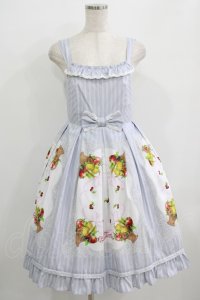 Emily Temple cute / Fruitバスケットノースリーブワンピース  グレー H-25-09-04-031-ET-OP-KB-ZT199